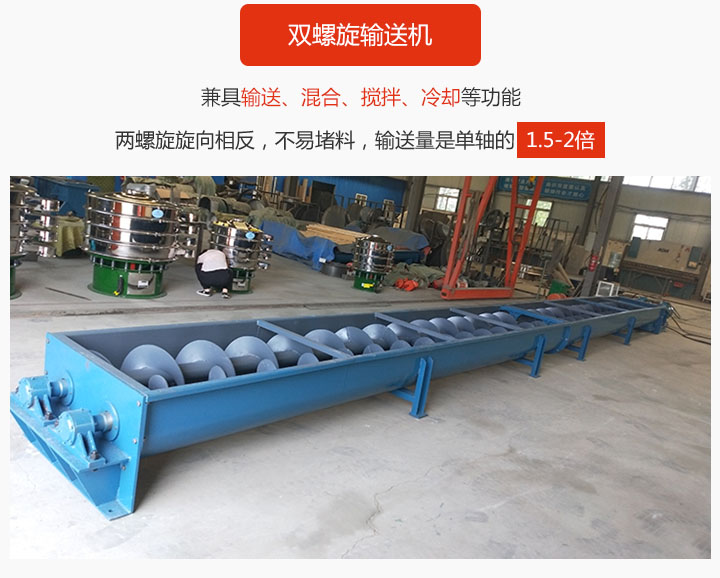 雙螺旋輸送機(jī)具備混合、攪拌功能